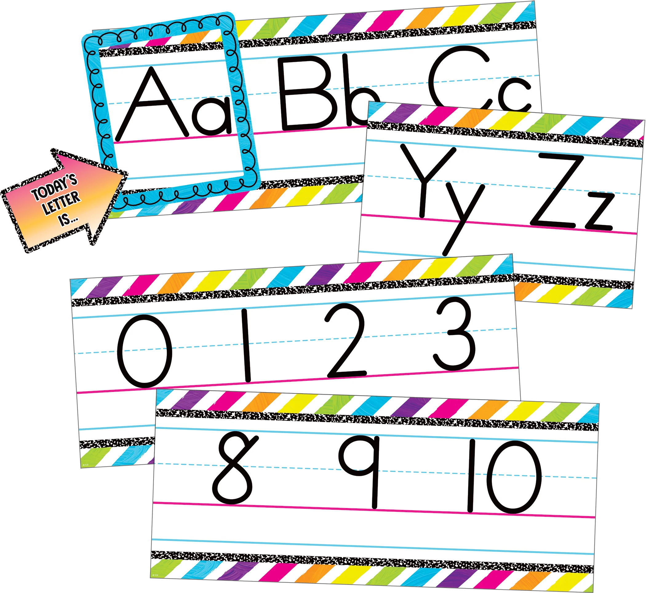 Brights 4Ever Alphabet Line Bulletin Board