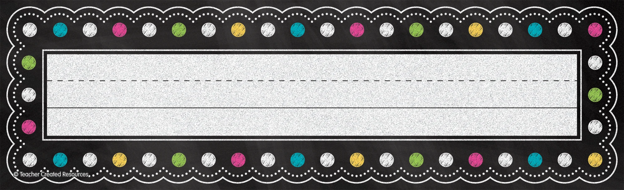 Chalkboard Brights Flat Name Plates