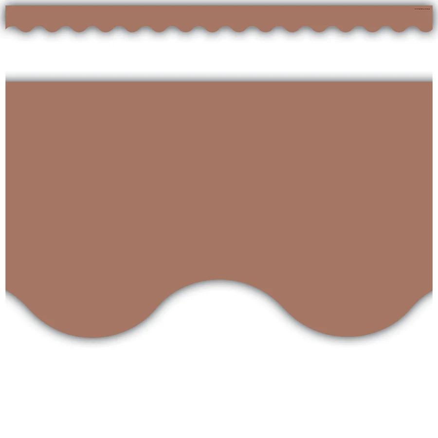 Mocha Scalloped Border
