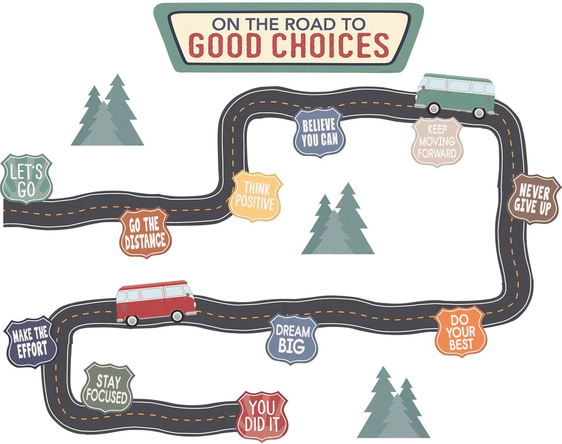 Moving Mountains Road Trip On the Road to Good Choices Mini Bulletin Board