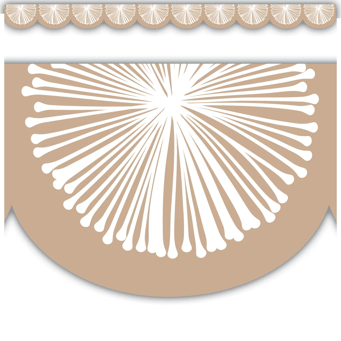 Natural Poms Scalloped Magnetic Border