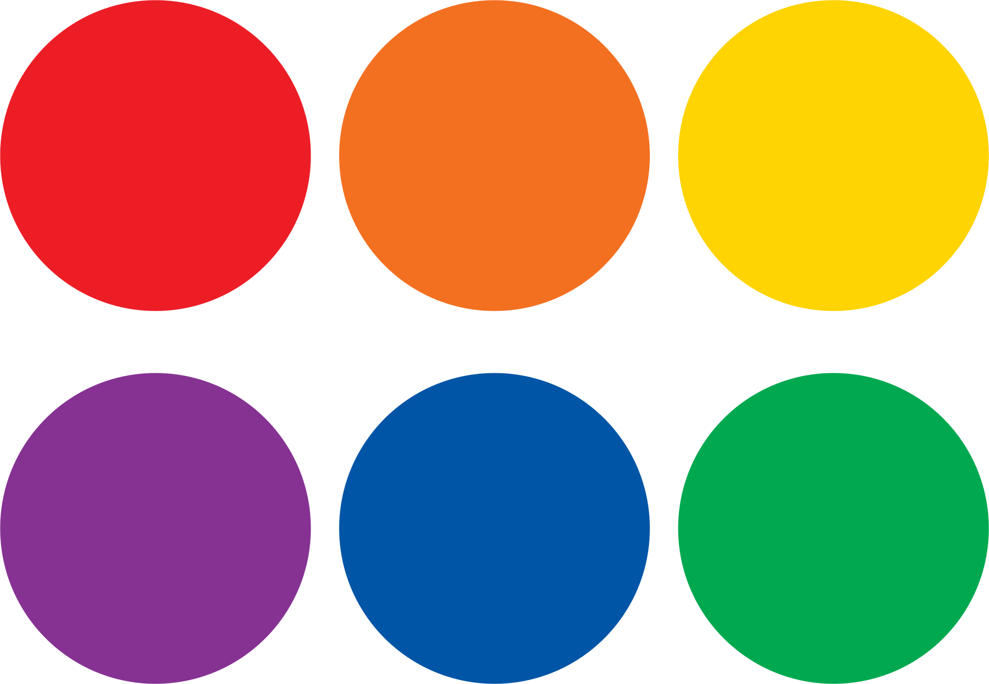 Spot On® Dry-Erase Desktop Writing Spots Colorful Circles - 4"